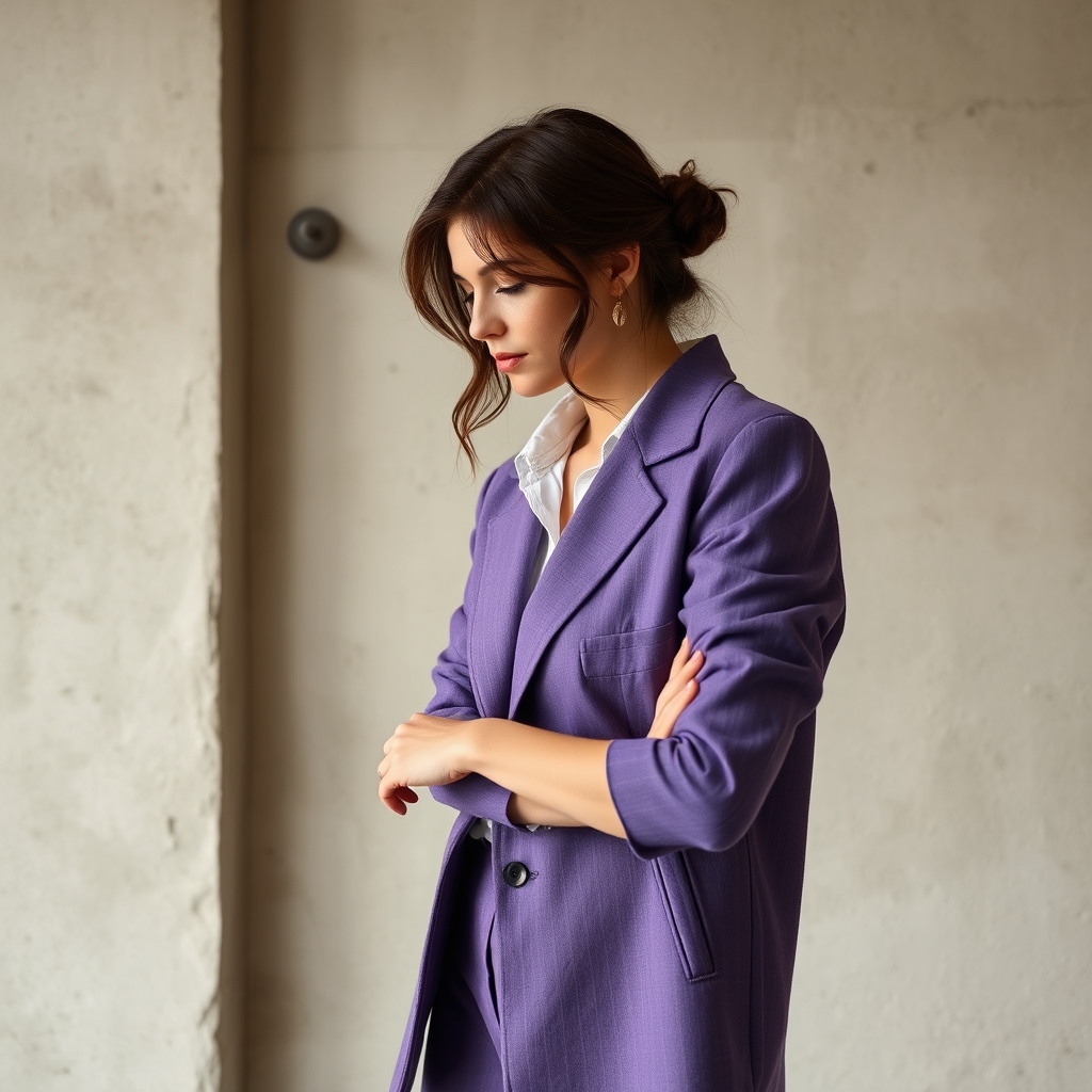 #sac en cuir MUSSET violet grain naturel