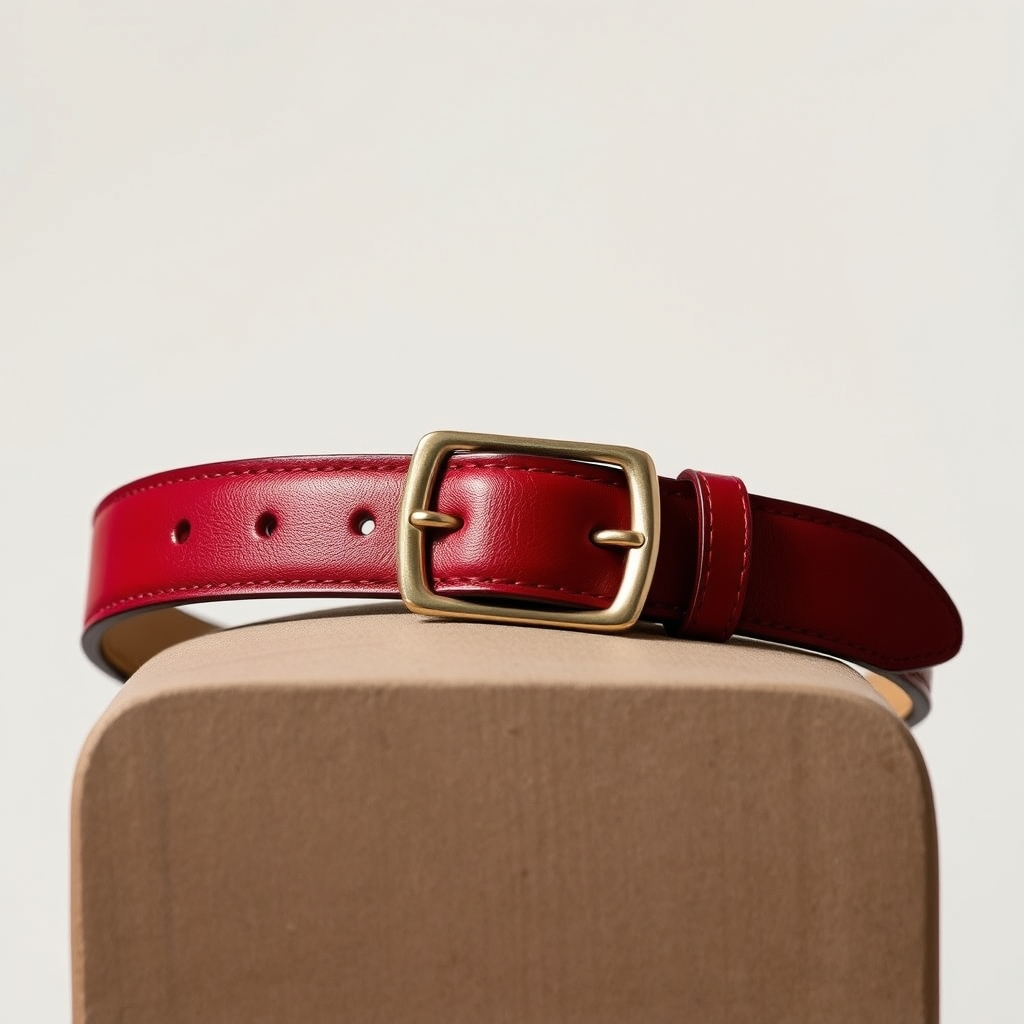 Petit sac en cuir français format box rouge
