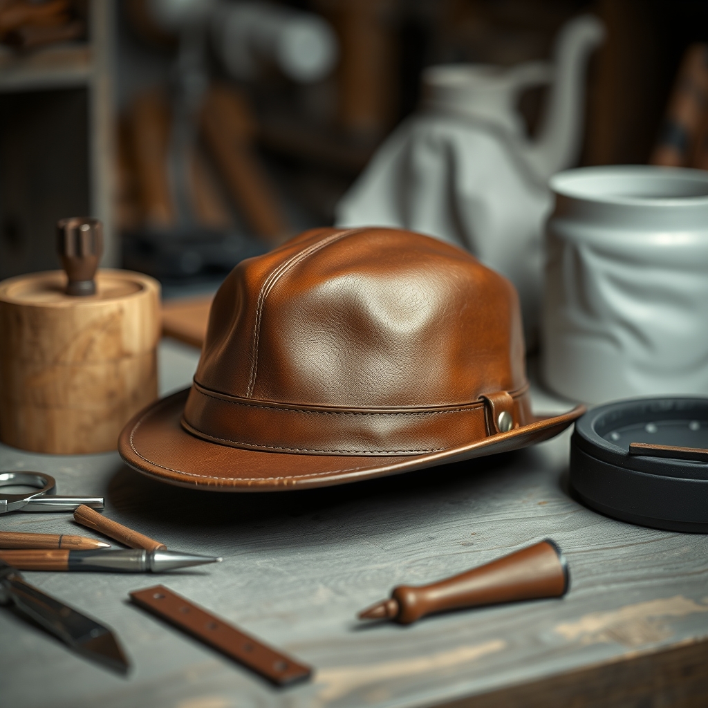 Outils et matériaux nécessaires pour fabriquer un chapeau en cuir · Comment faire un chapeau en cuir