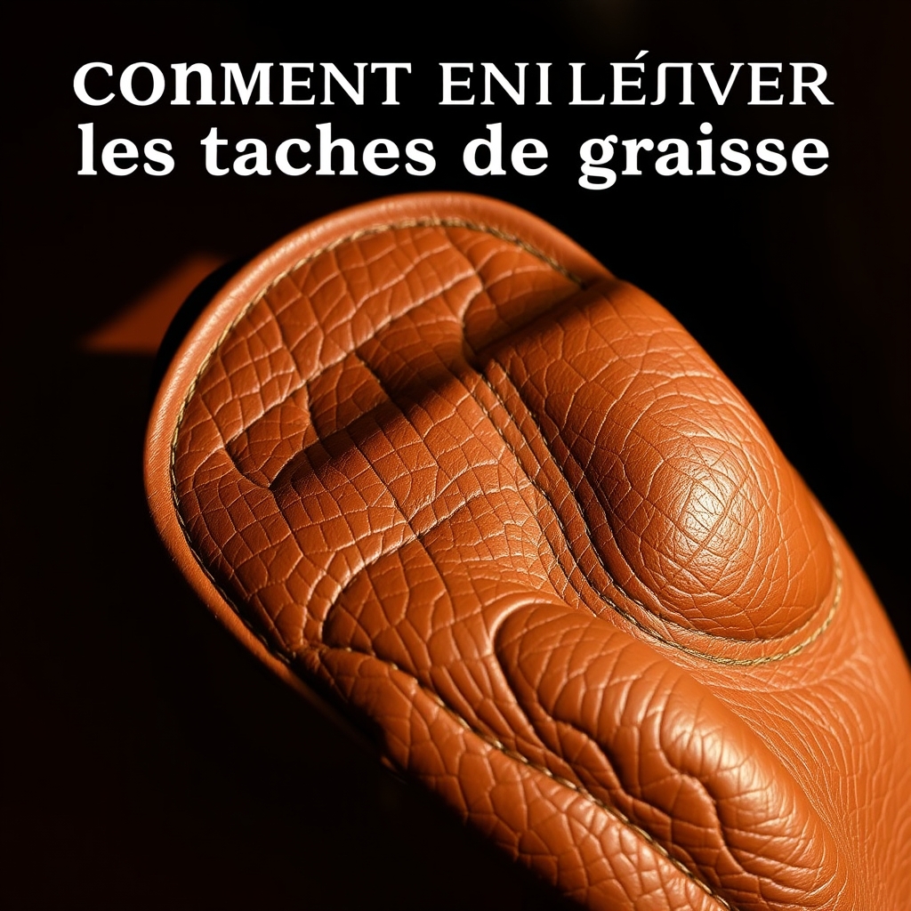 Photo : Enlever les taches de graisse sur le cuir