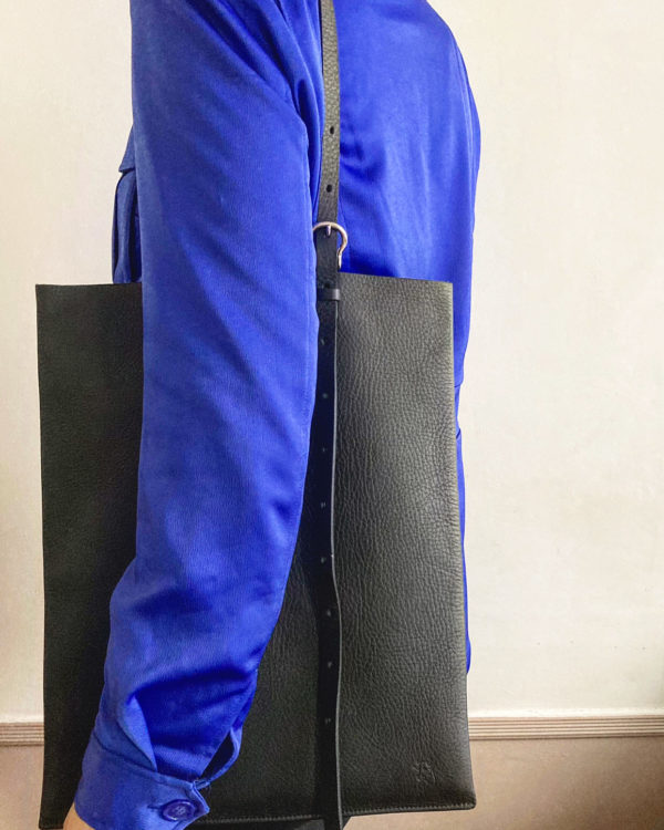Jecko sac cartable pour ordinateur en cuir français bien élevé noir