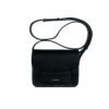 #Mini sac en cuir noir grainé grain naturel bandoulière