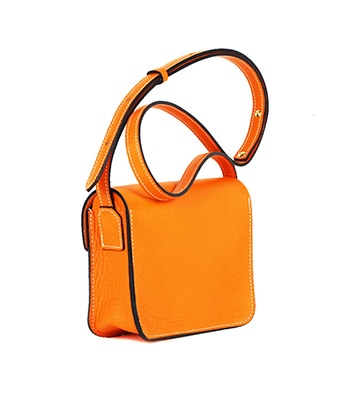 Mini-sac Musset sac en cuir français bien élevé orange