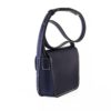 Musset en cuir grain naturel marine