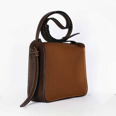 Naomi sac en cuir camel café - cuir français bien élevé