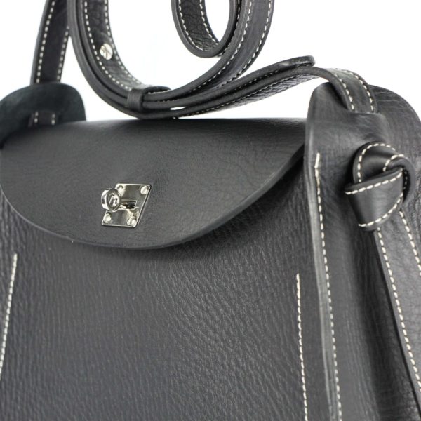 Naomi sac en cuir noir - cuir français bien élevéNaomi sac en cuir noir - cuir français bien élevé